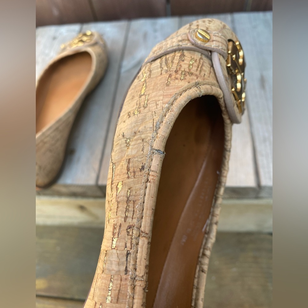 Tory Burch Cork Reva Slip Ons Ballerina Flats Womens 8 M - Picture 9 of 13
